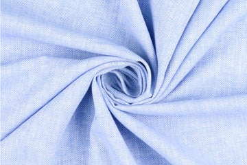 Leinen Baumwoll Twill, Fischgrätmuster, jeansblau, 0,5 m